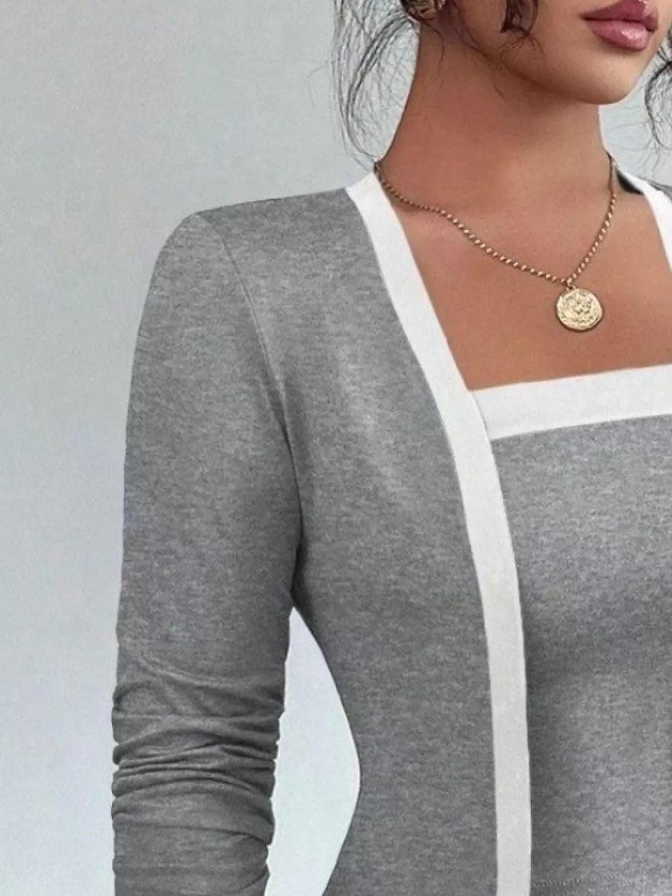 Contrast Trim Cardigan & Tank Top Set - MAD RUFFI