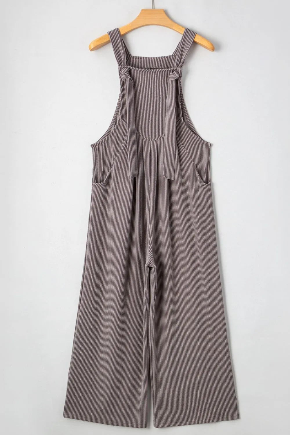 Corded Adjustable Straps Wide Leg Loose Overalls - MAD RUFFI