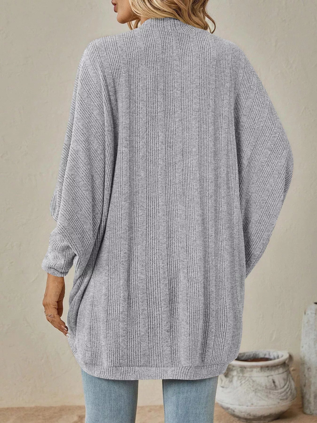 Cozy Oversized Open Front Knit Cardigan - MAD RUFFI