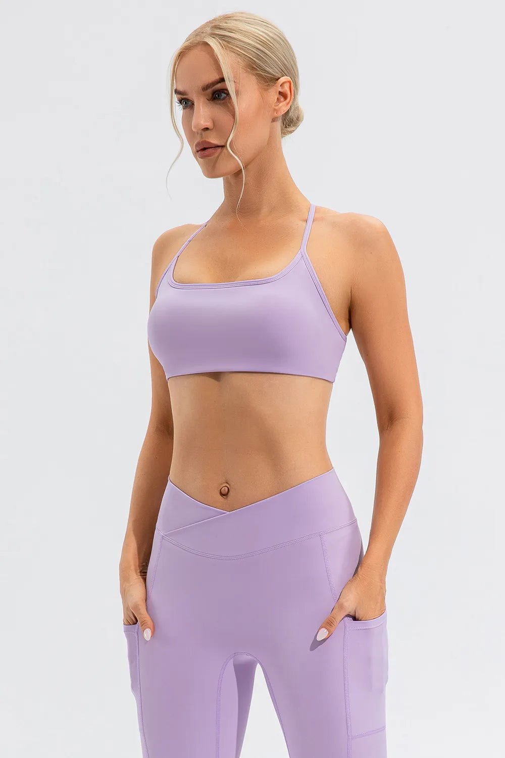 Crisscross Spaghetti Strap Active Cami - MAD RUFFI