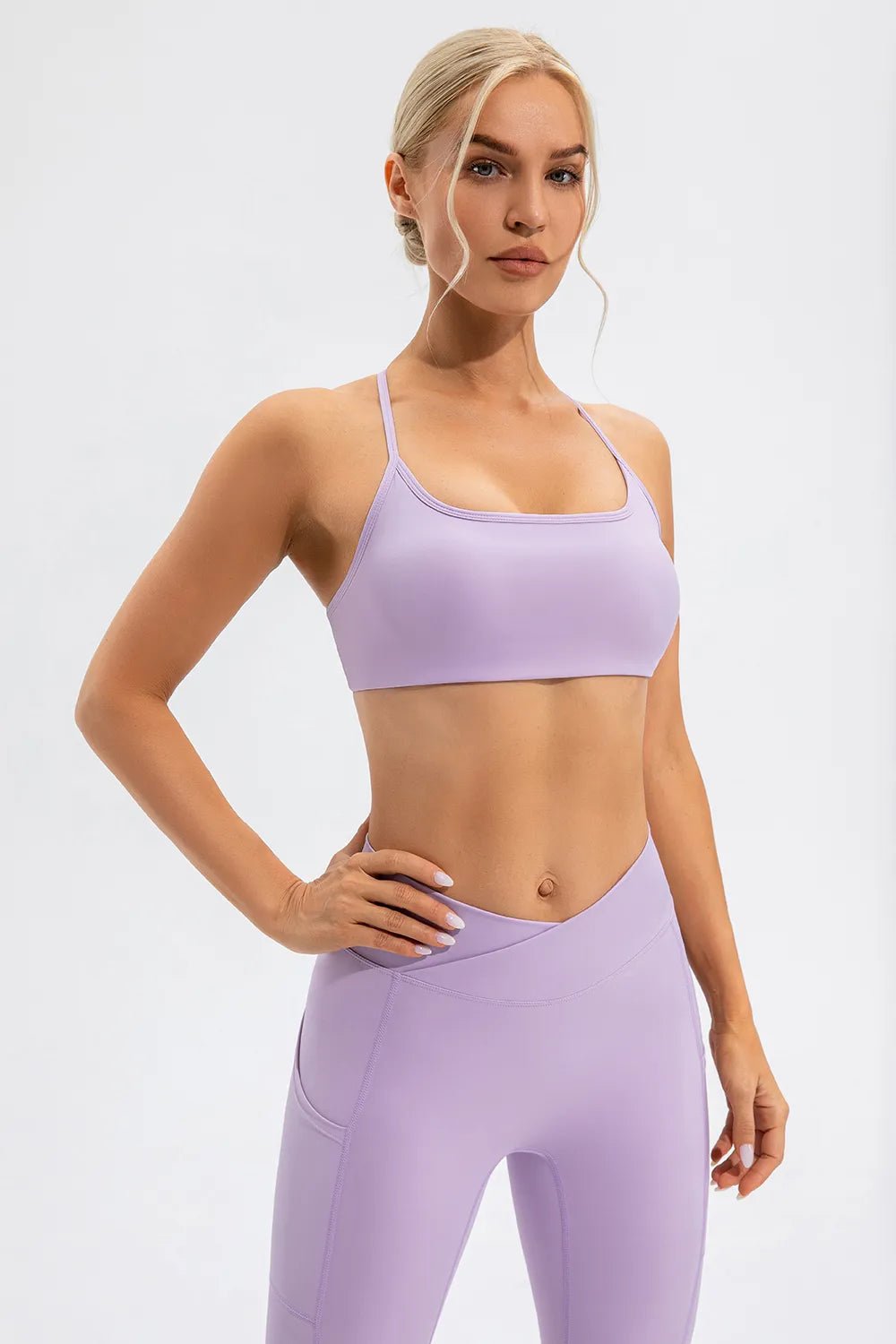 Crisscross Spaghetti Strap Active Cami - MAD RUFFI