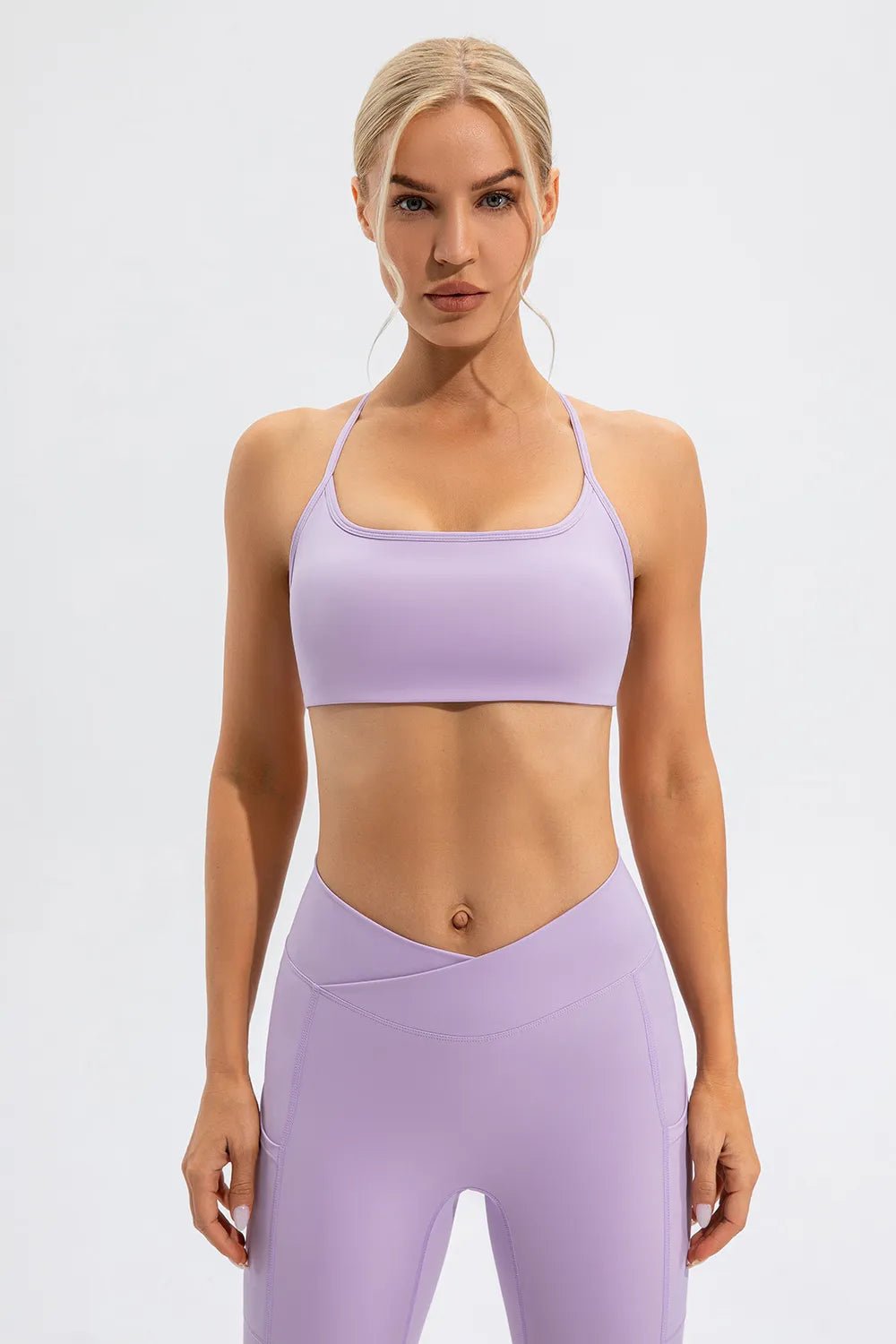 Crisscross Spaghetti Strap Active Cami - MAD RUFFI