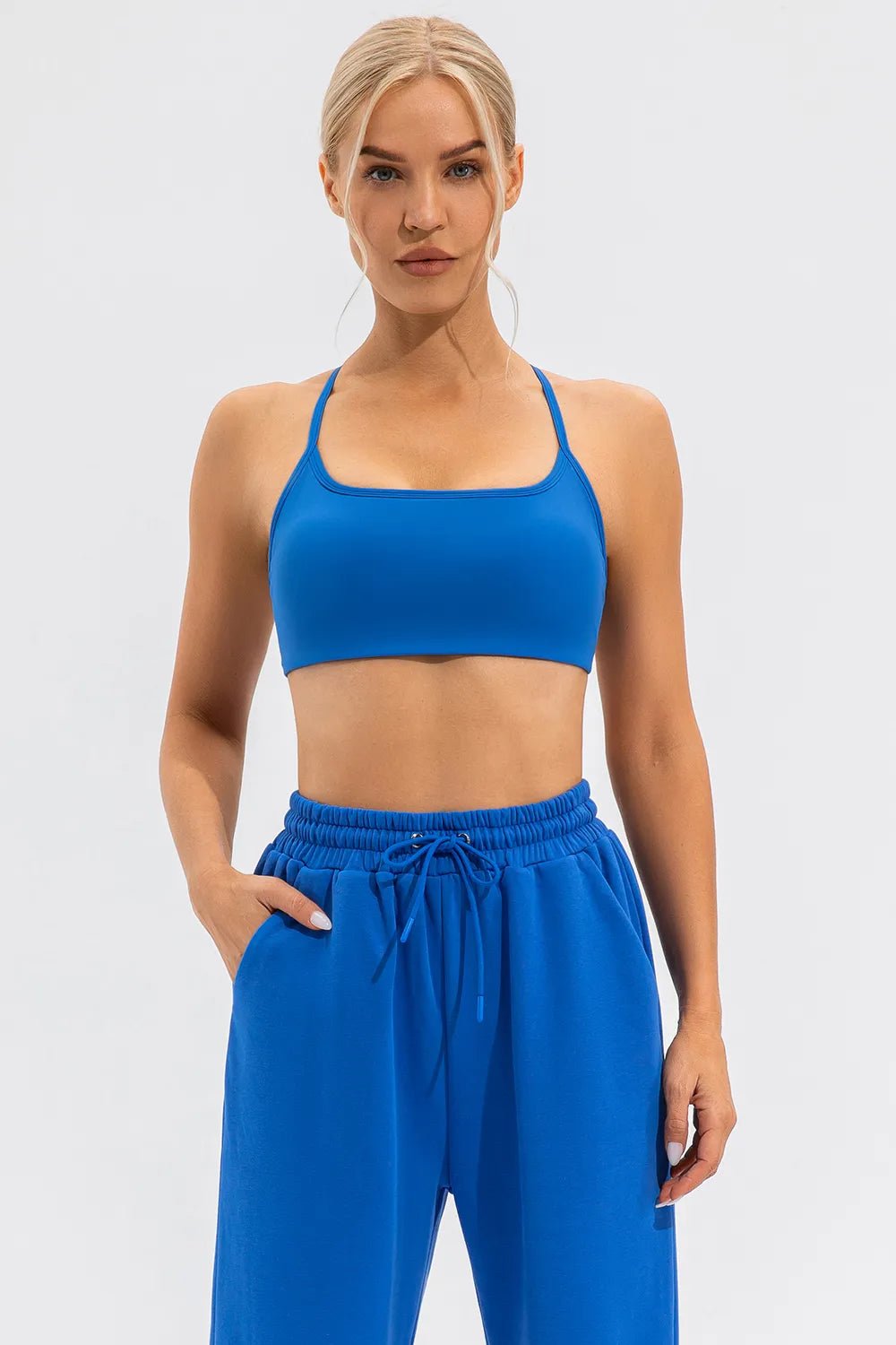 Crisscross Spaghetti Strap Active Cami - MAD RUFFI
