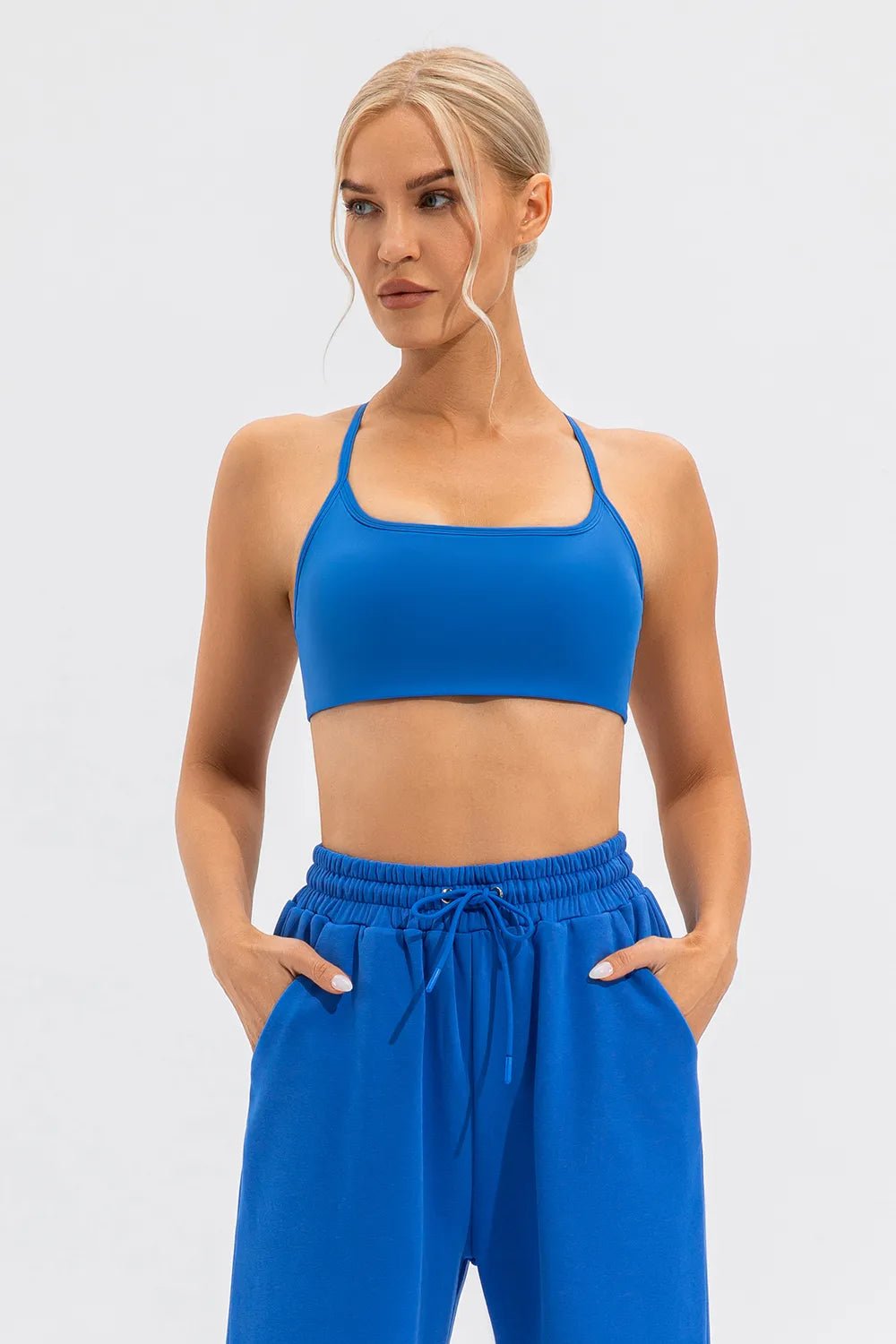 Crisscross Spaghetti Strap Active Cami - MAD RUFFI