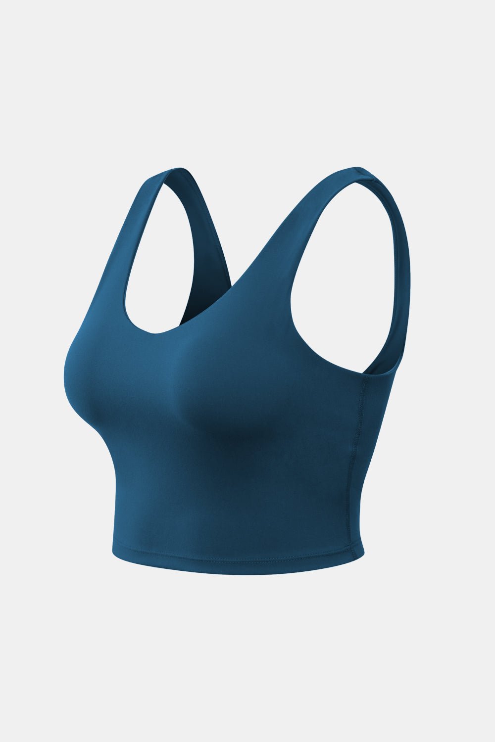 Cropped Scoop Neck Active Tank Top - MAD RUFFI