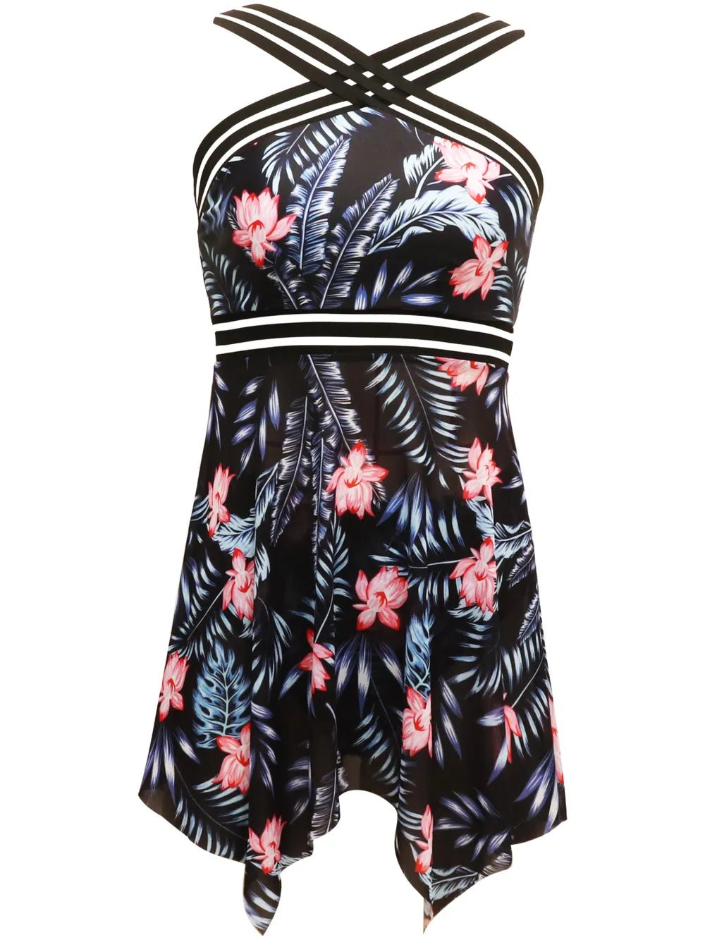 Cutout Printed Two - Piece Swim Set - MAD RUFFI