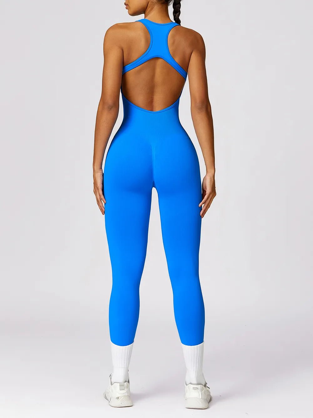 Cutout Racerback Active Jumpsuit - MAD RUFFI