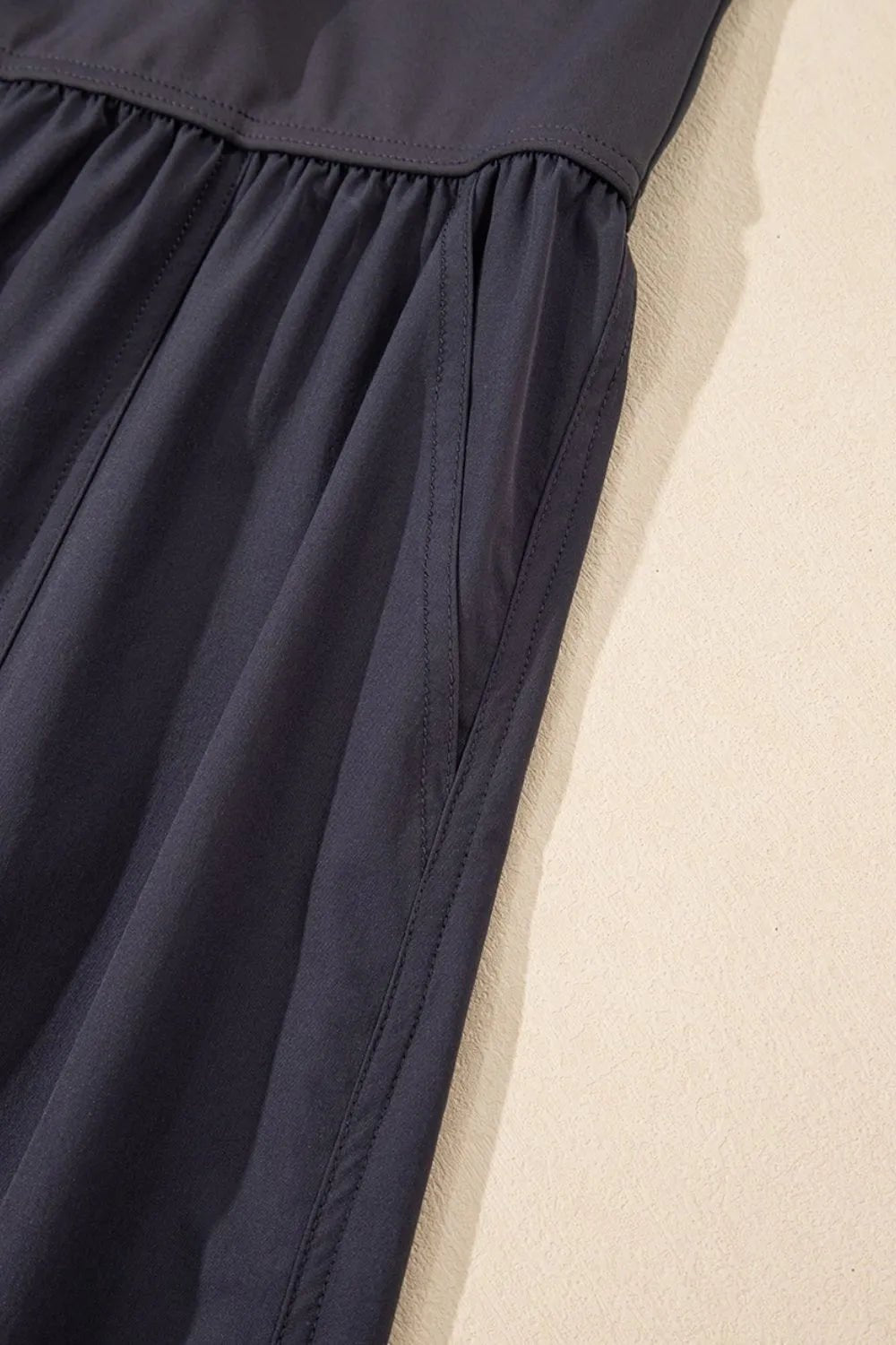 Cutout Square Neck Wide Strap Active Jumpsuit - MAD RUFFI