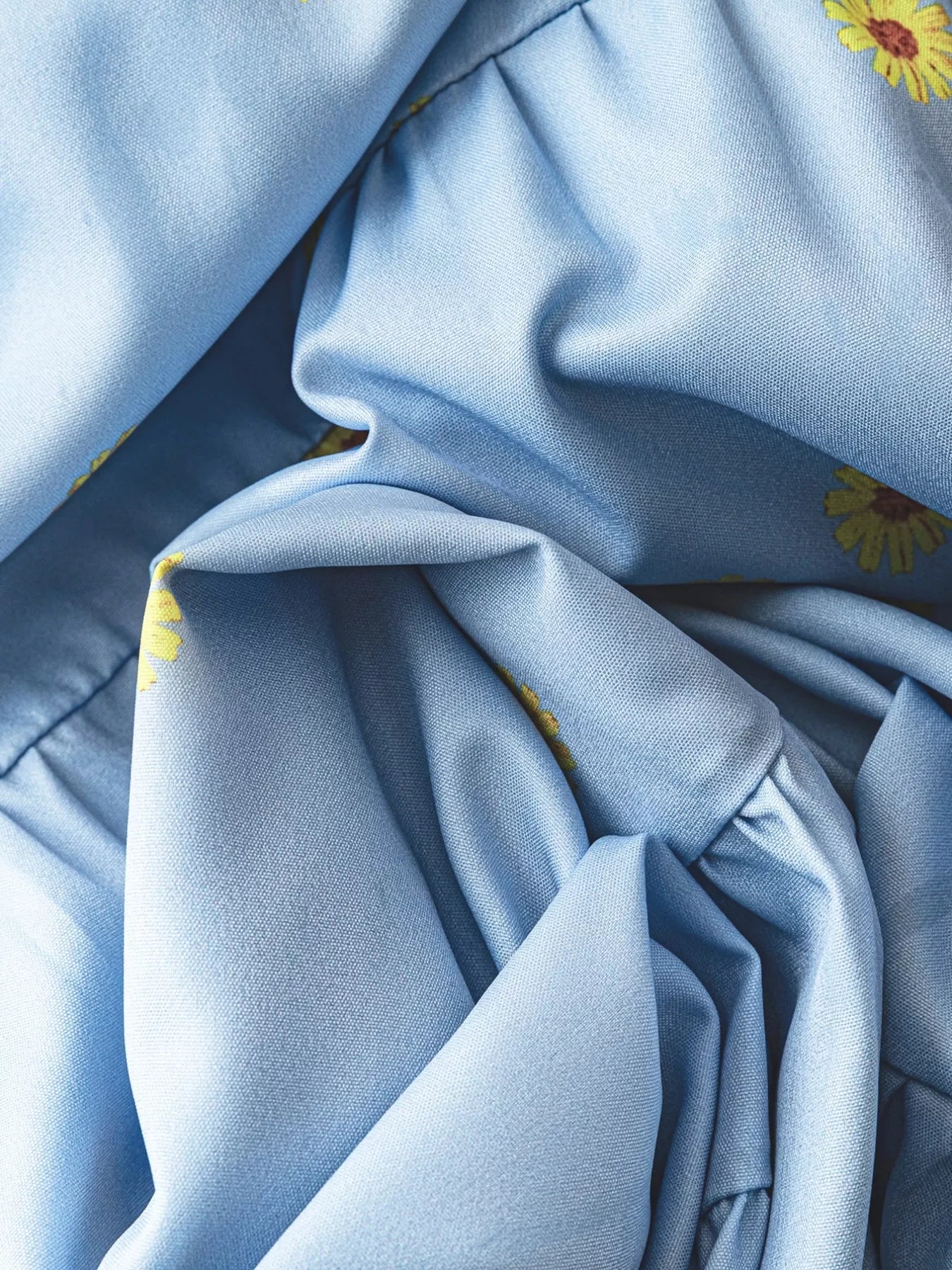 Daisy Print Puff Sleeve Tiered Maxi Dress - MAD RUFFI