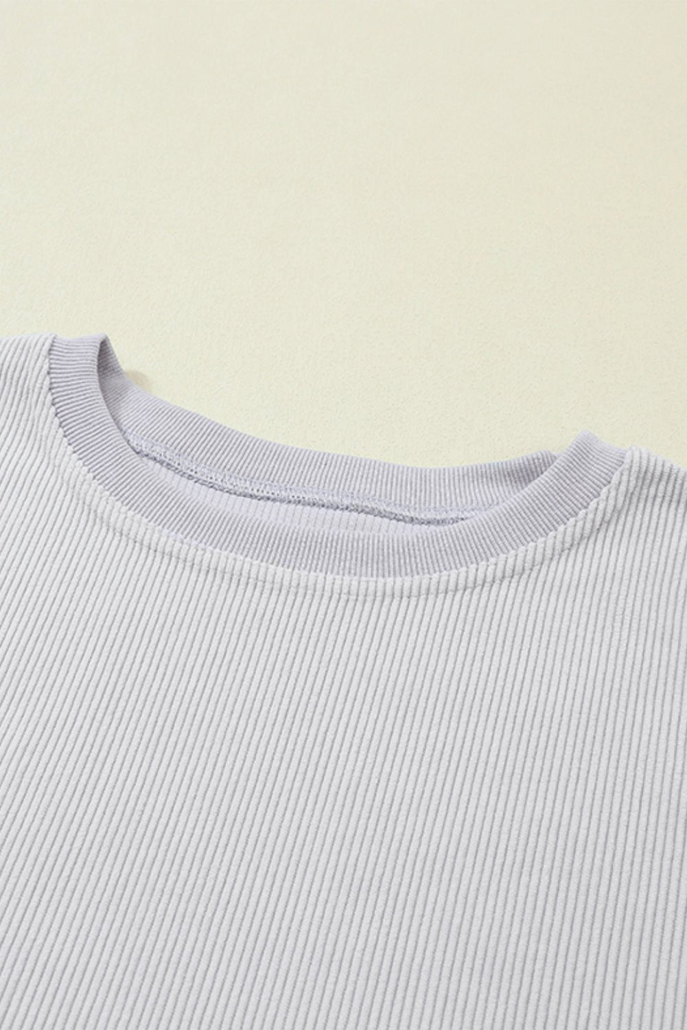 Dark Grey Drop Sleeve Rib Knit Oversized Sweatshirt - MAD RUFFI