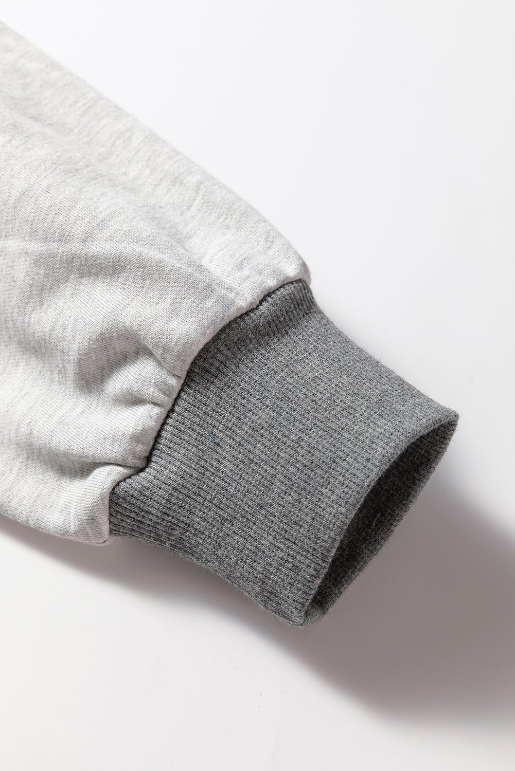 Dark Grey Floral LOVE Graphic Patchwork Uneven Hem Sweatshirt - MAD RUFFI