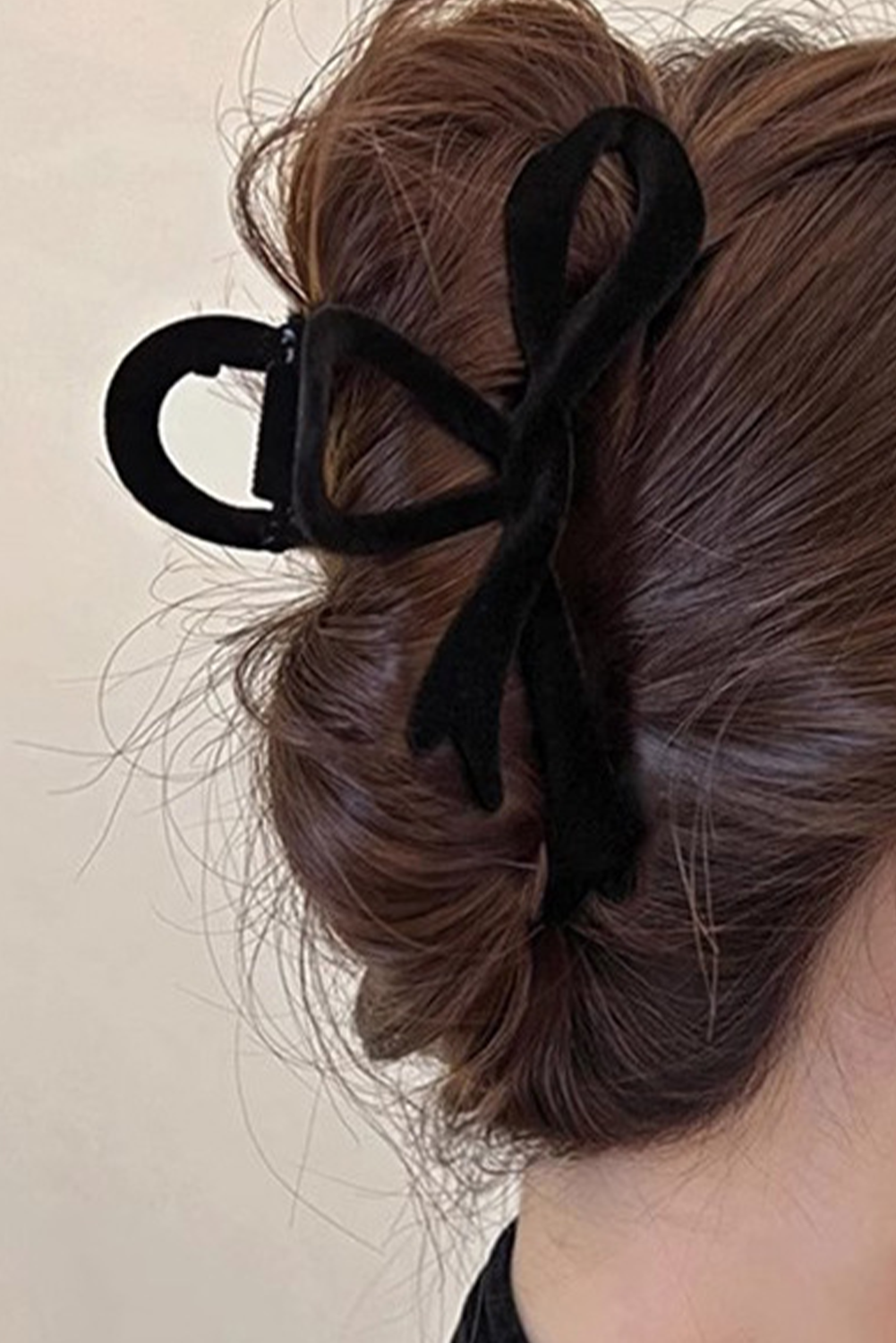 Black Velvet Bowknot Hair Clip