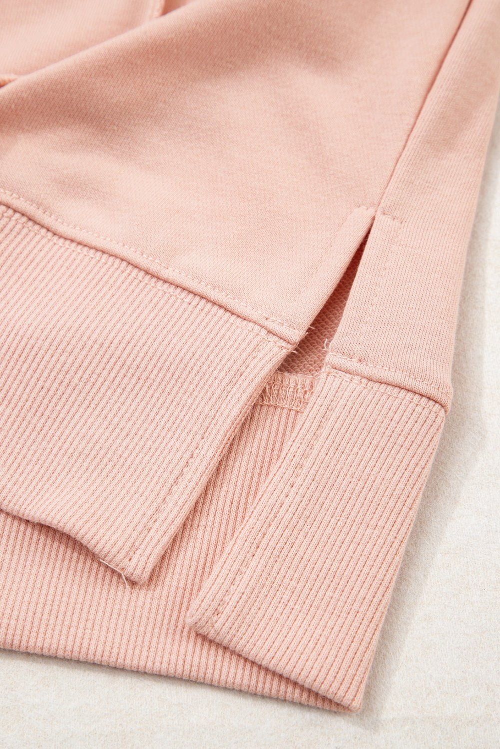 Delicacy Mix Floral Patchwork Side Slit Drawstring Hoodie - MAD RUFFI