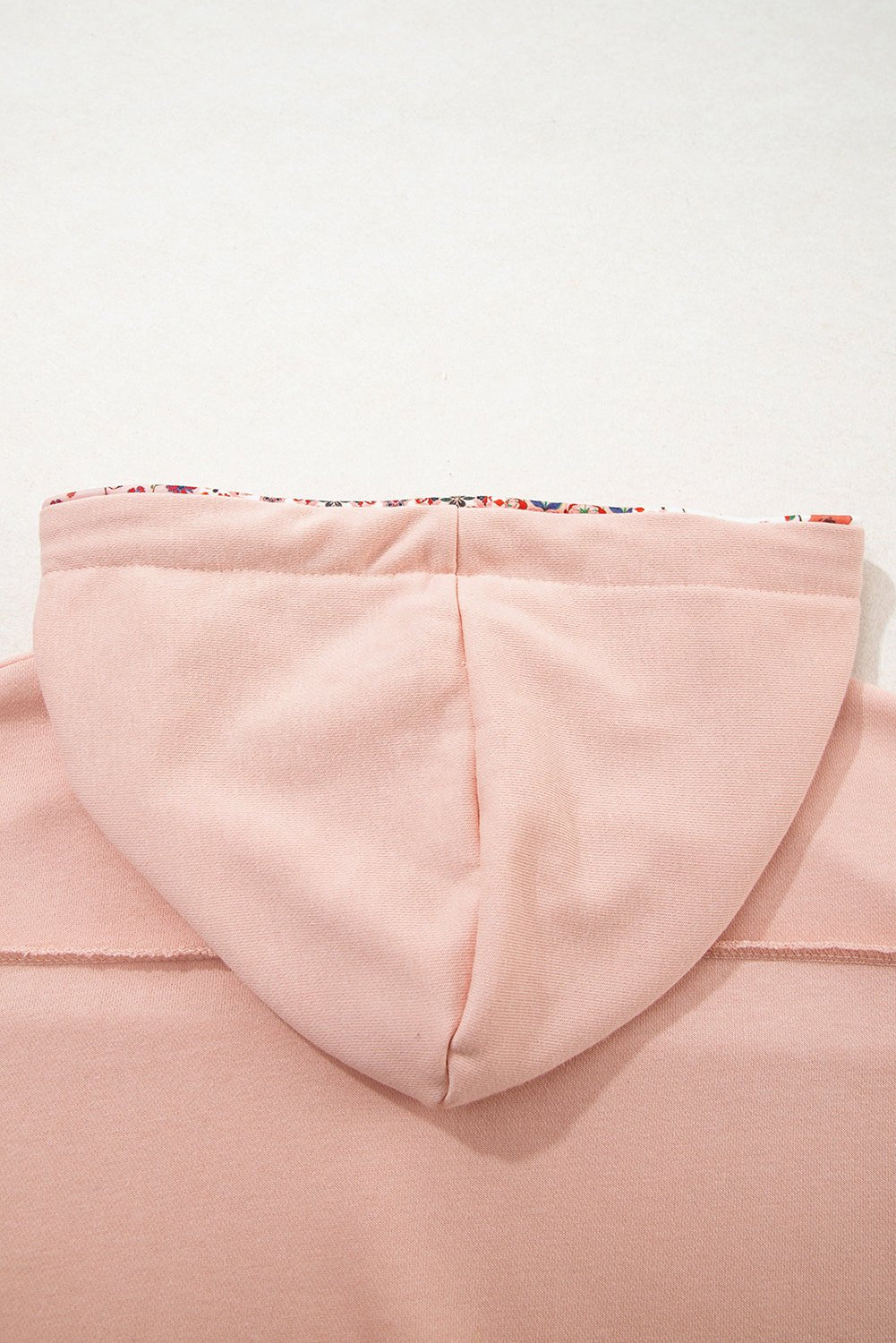 Delicacy Mix Floral Patchwork Side Slit Drawstring Hoodie - MAD RUFFI