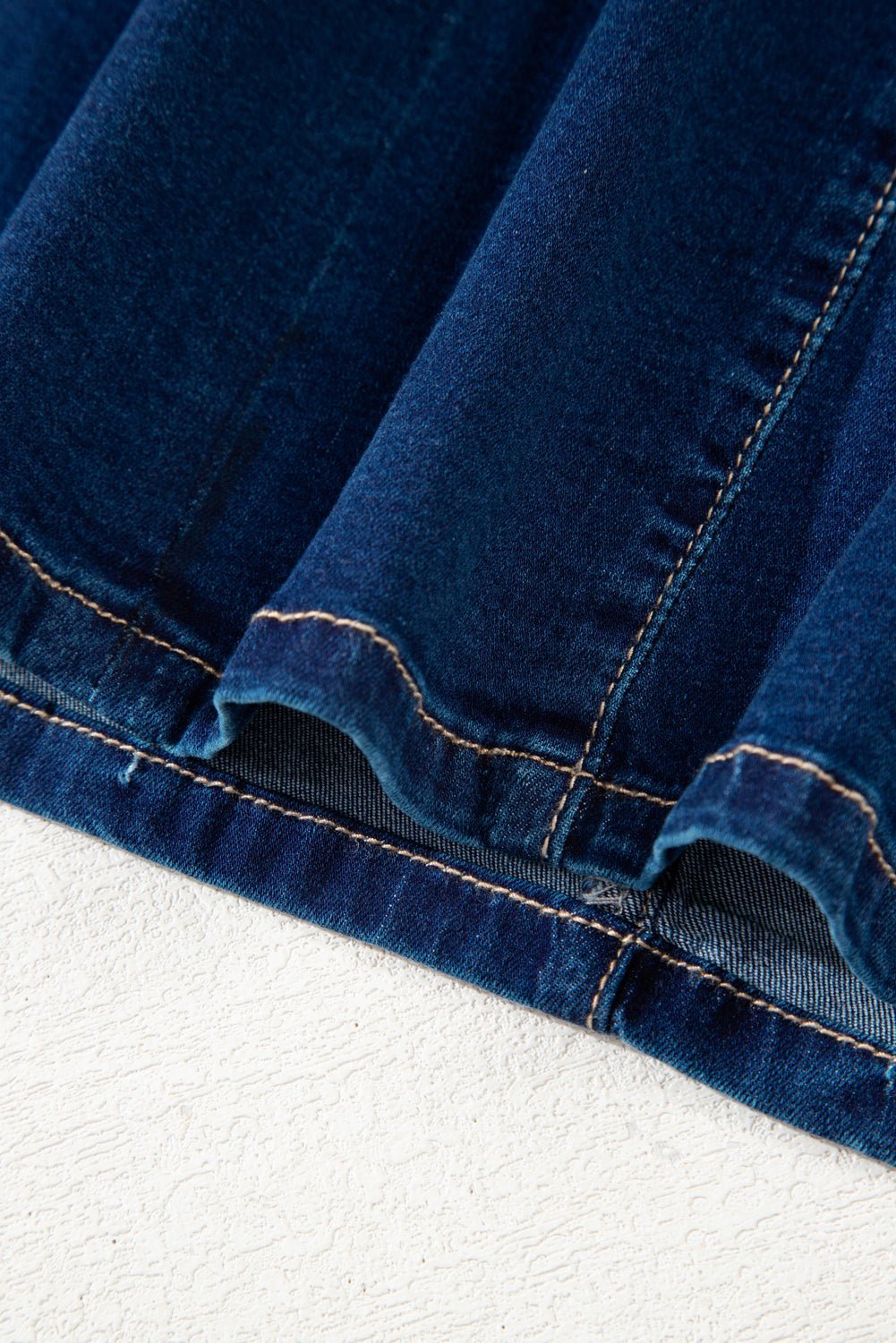 Dirty Blue Zipped Bodycon Sleeveless Denim Mini Dress - MAD RUFFI