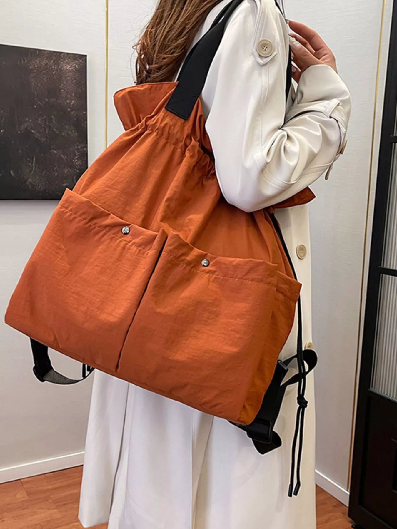 Drawstring Closure Lightweight Backpack Bag - MAD RUFFI