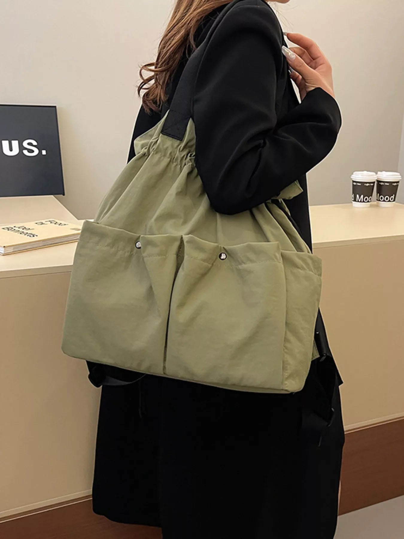 Drawstring Closure Lightweight Backpack Bag - MAD RUFFI