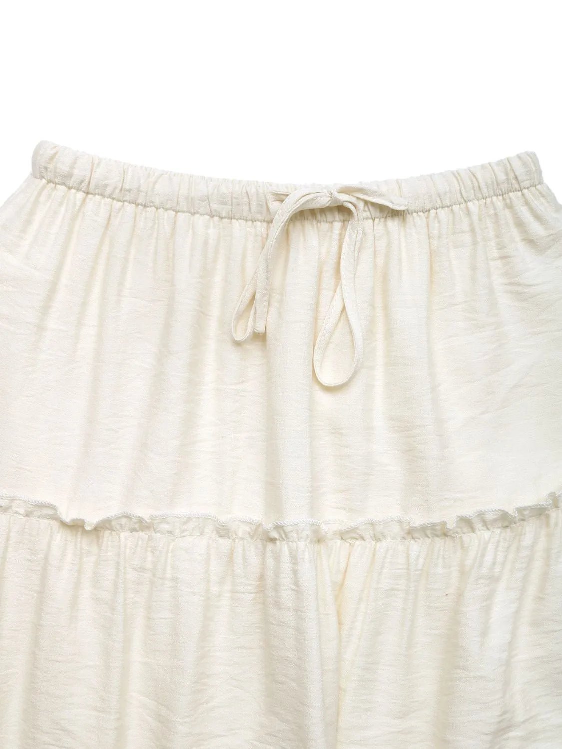 Drawstring Frill Tiered Skirt - MAD RUFFI