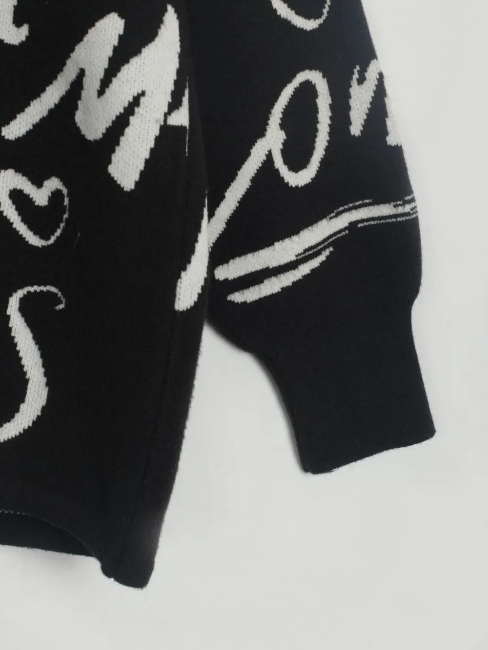 Drawstring Hem Letter Pattern Round Neck Dropped Shoulder Sweater - MAD RUFFI