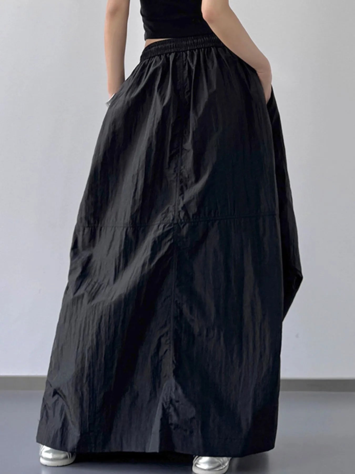 Drawstring Maxi Skirt - MAD RUFFI