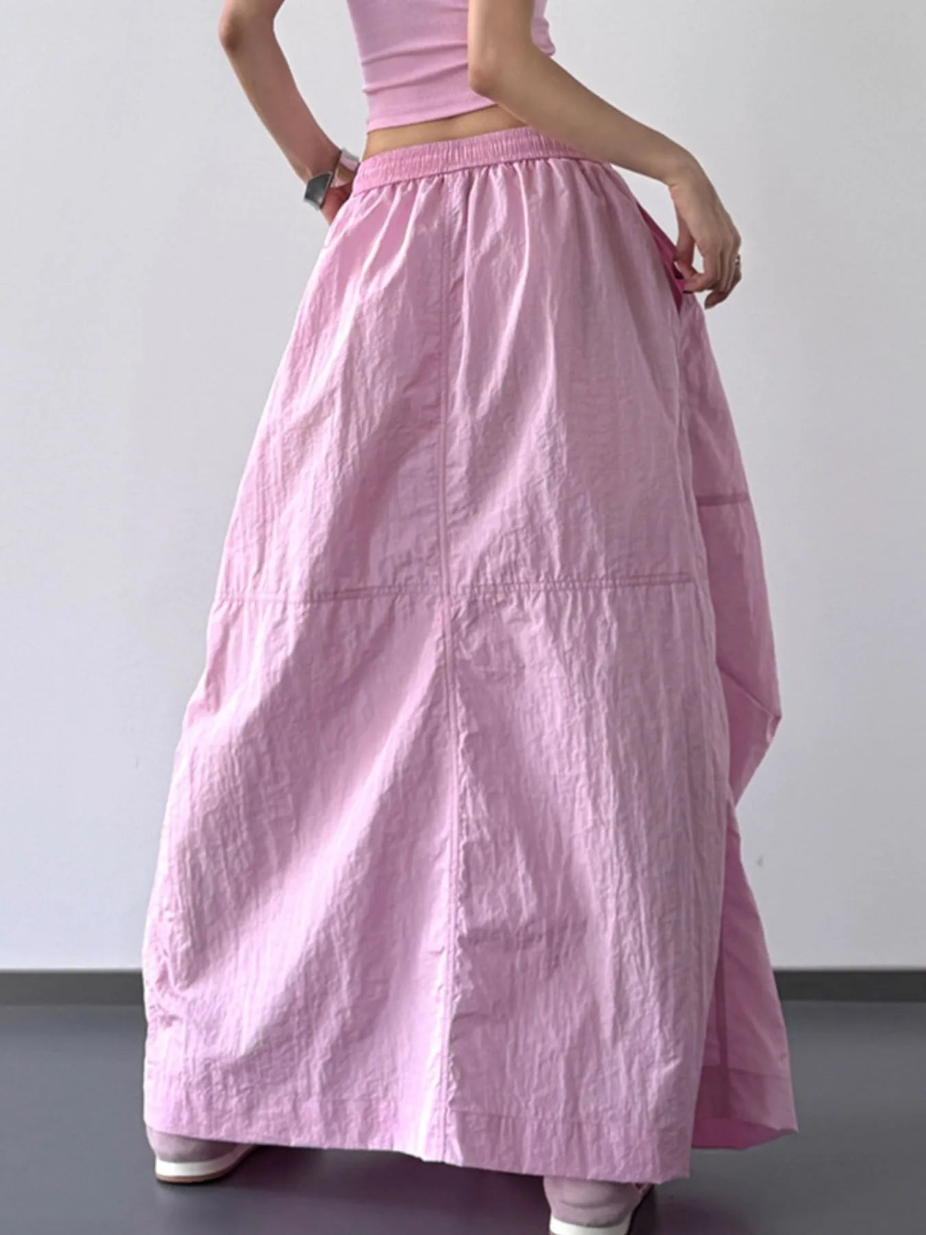 Drawstring Maxi Skirt - MAD RUFFI