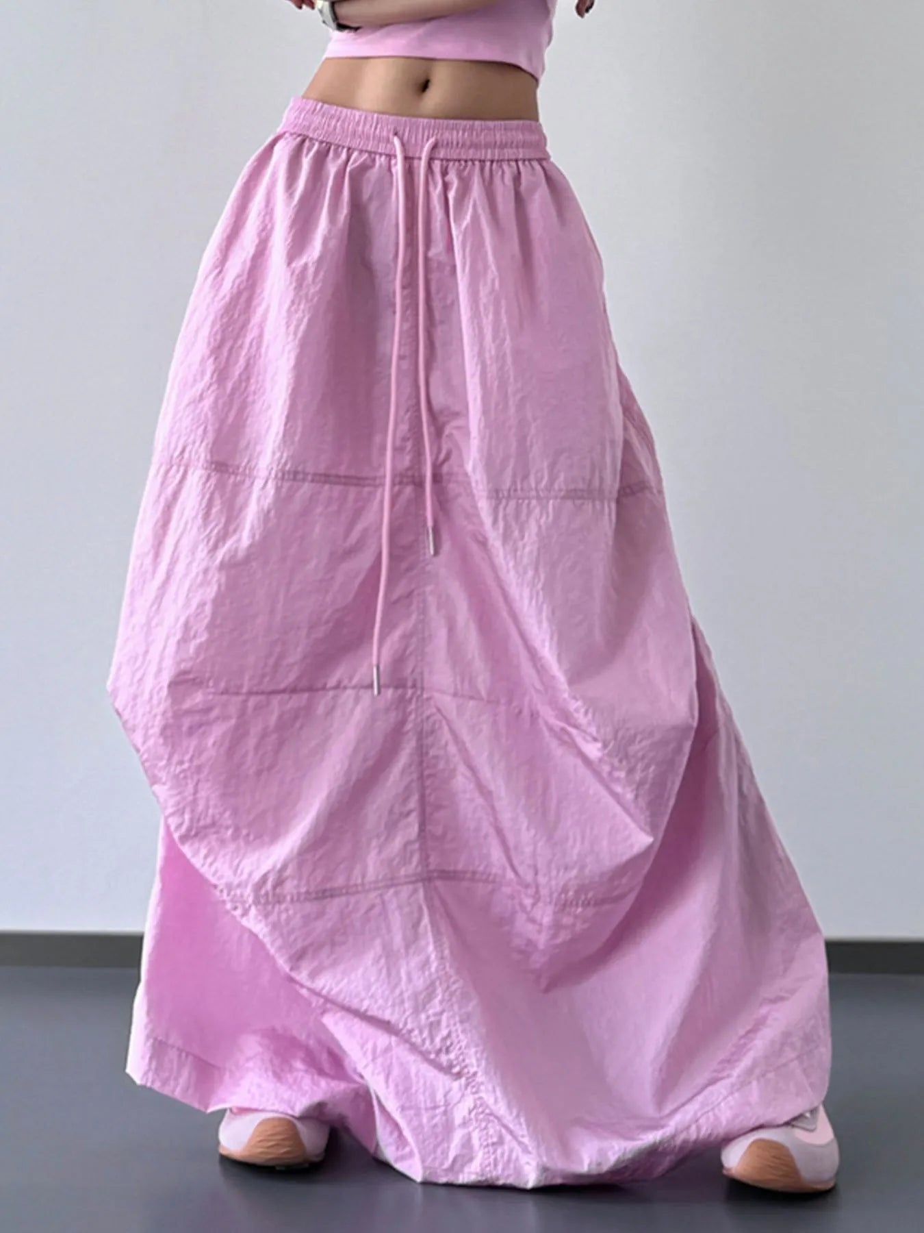Drawstring Maxi Skirt - MAD RUFFI
