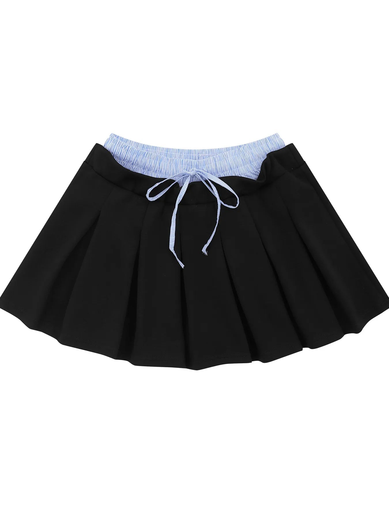 Drawstring Pleated Mini Skirt - MAD RUFFI