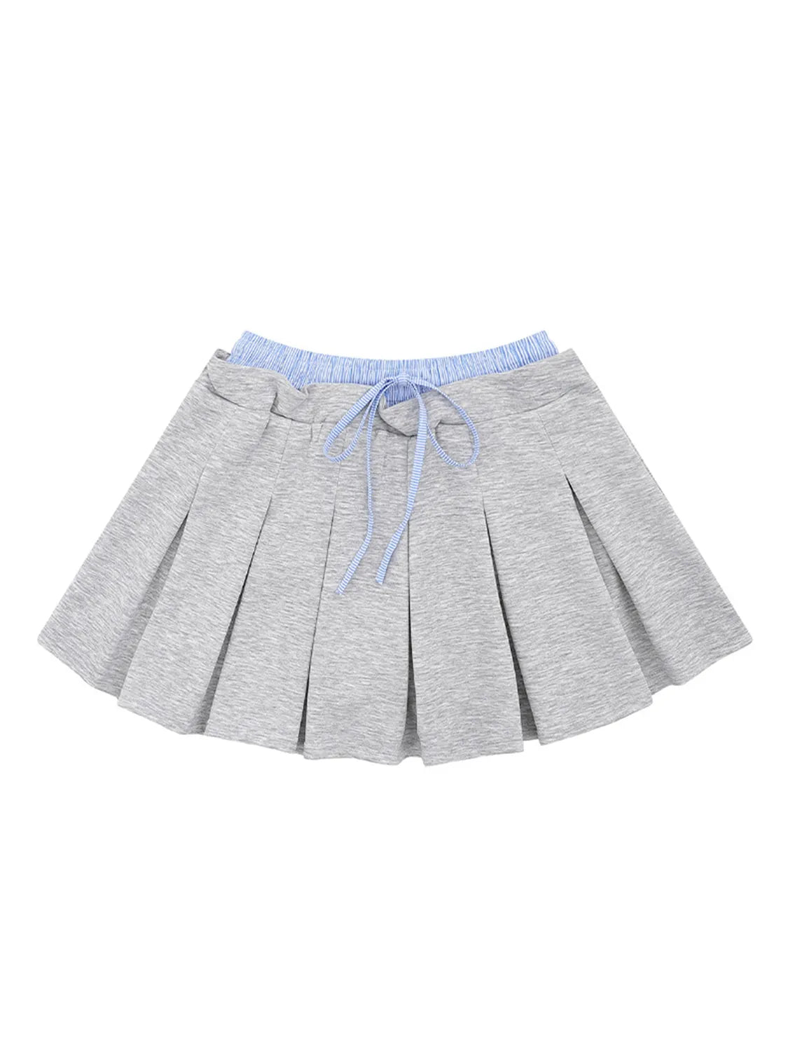 Drawstring Pleated Mini Skirt - MAD RUFFI