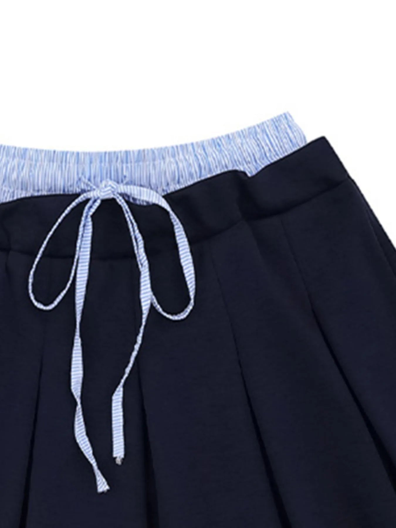 Drawstring Pleated Mini Skirt - MAD RUFFI