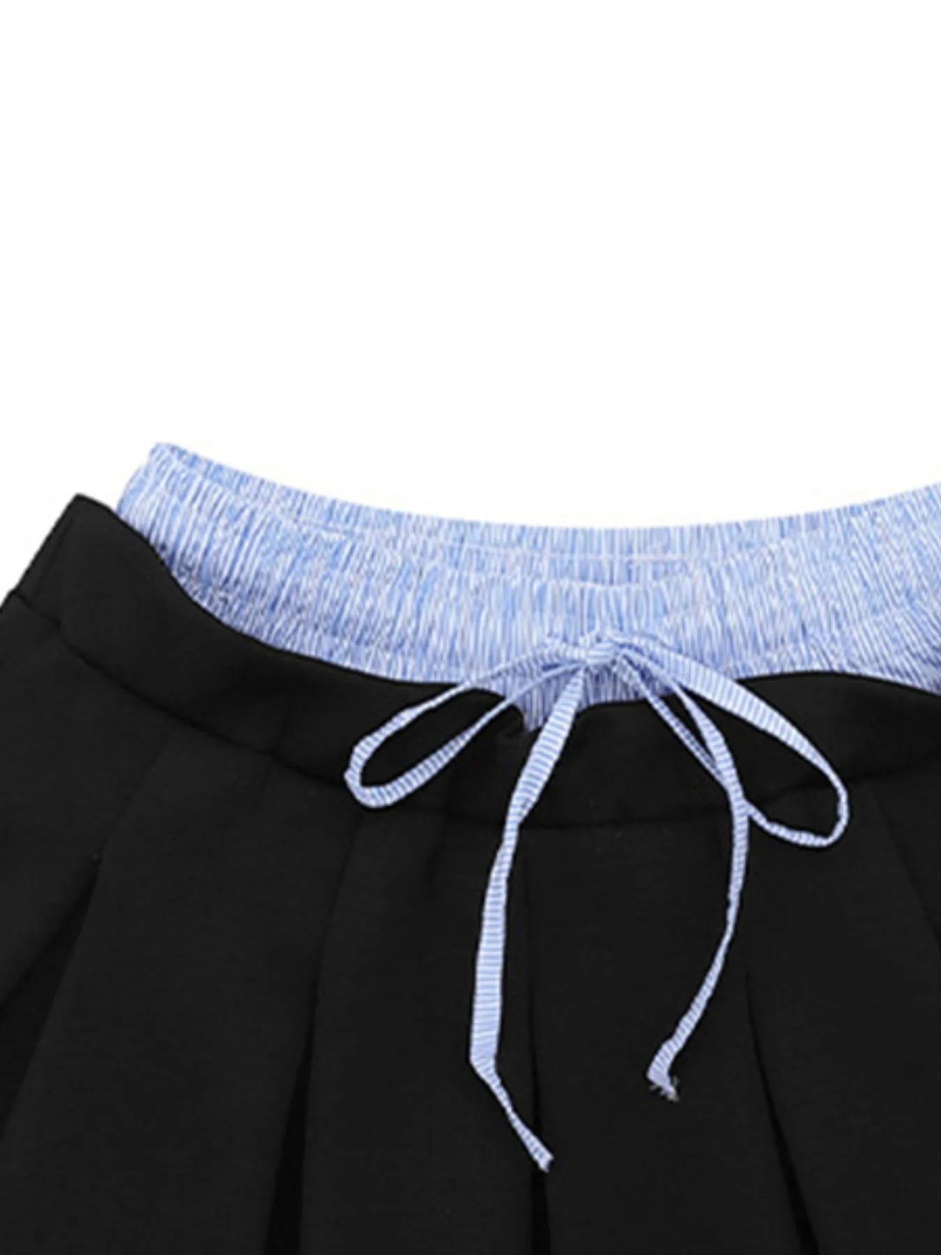 Drawstring Pleated Mini Skirt - MAD RUFFI