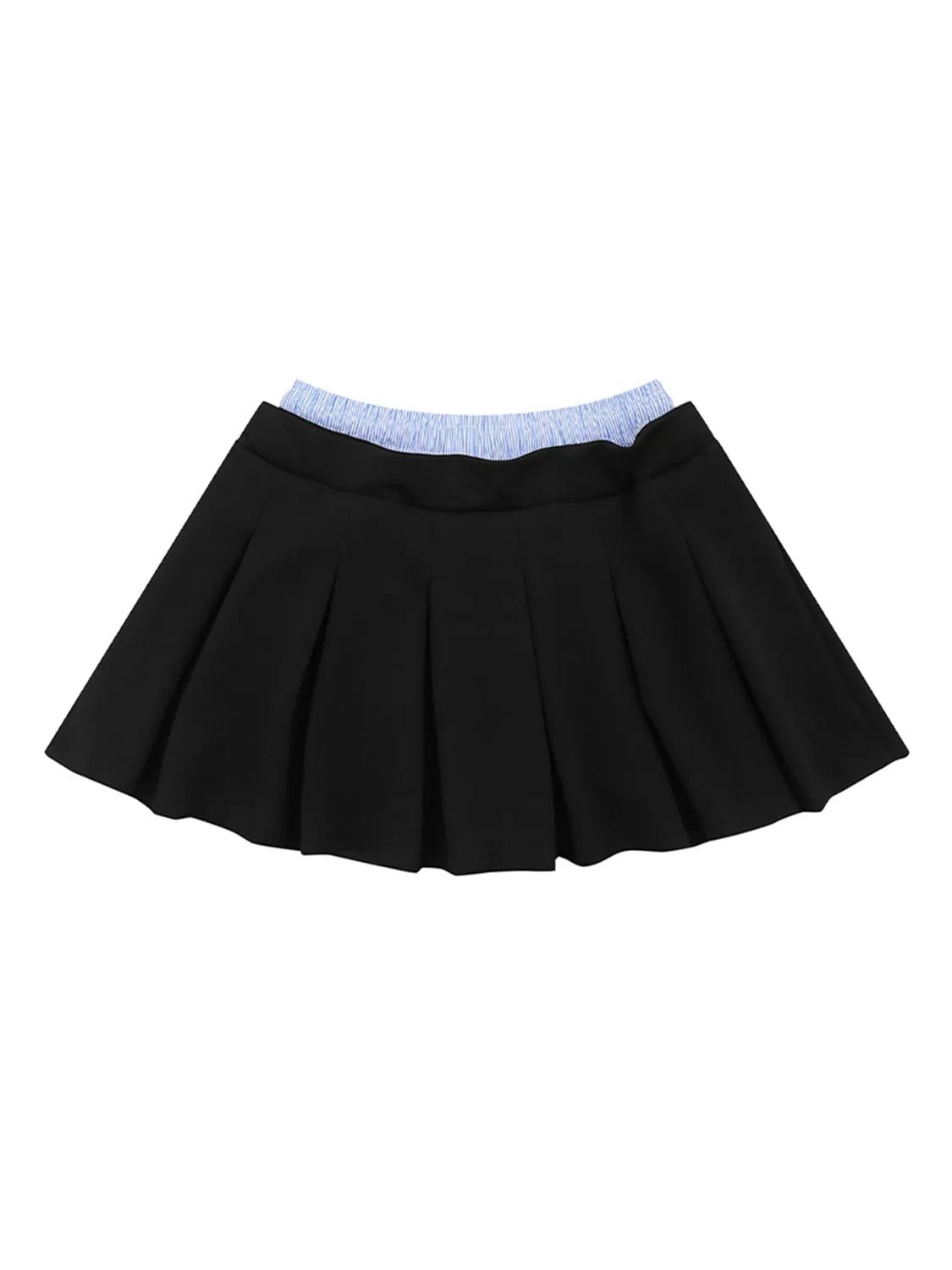 Drawstring Pleated Mini Skirt - MAD RUFFI