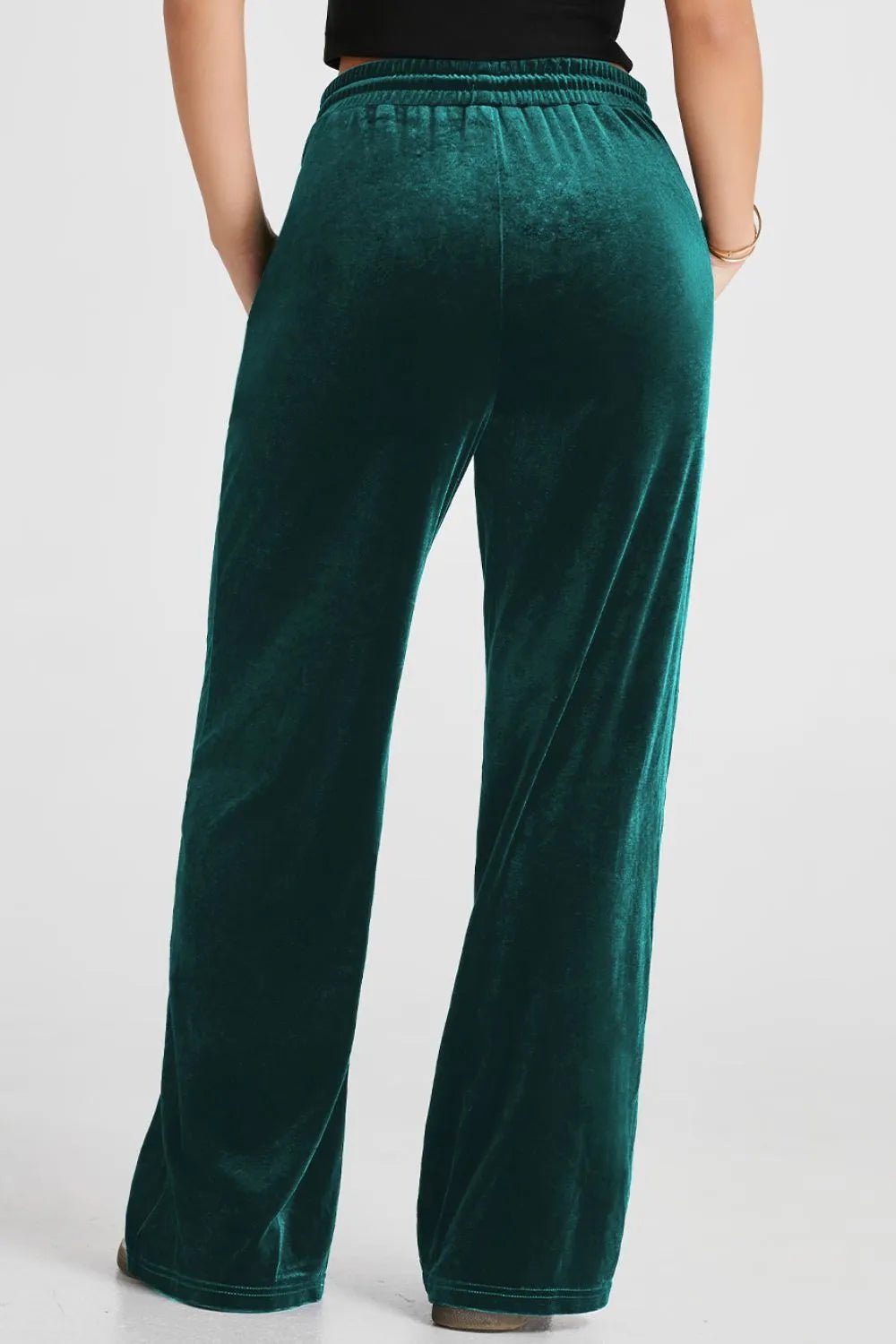 Drawstring Waist Wide Leg Active Pants - MAD RUFFI