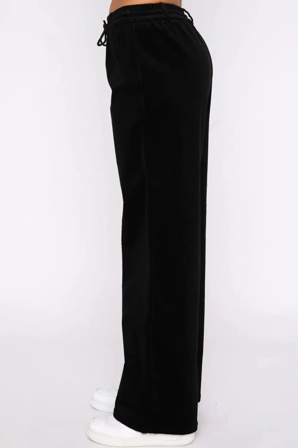 Drawstring Waist Wide Leg Active Pants - MAD RUFFI