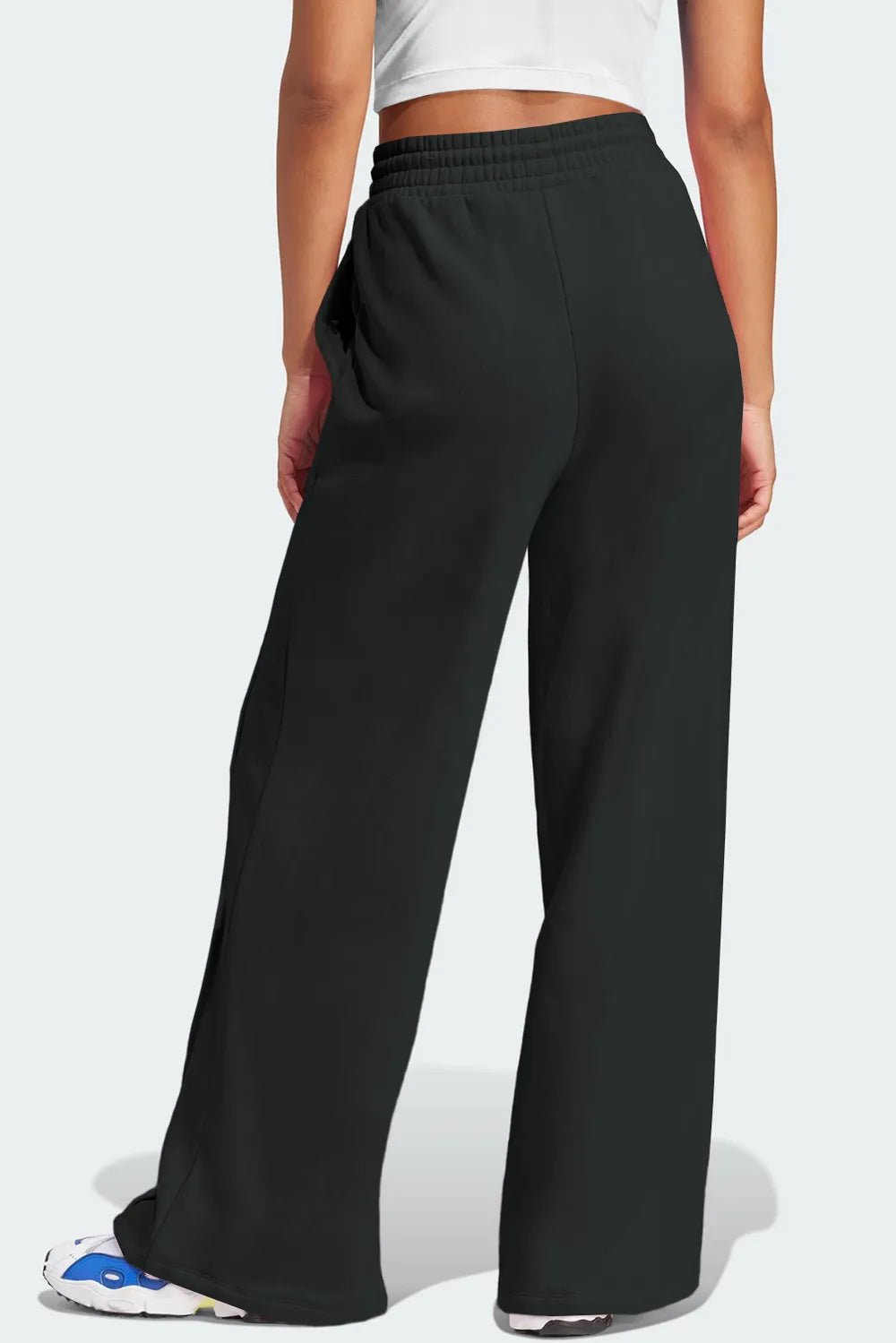 Drawstring Wide Leg Active Pants - MAD RUFFI
