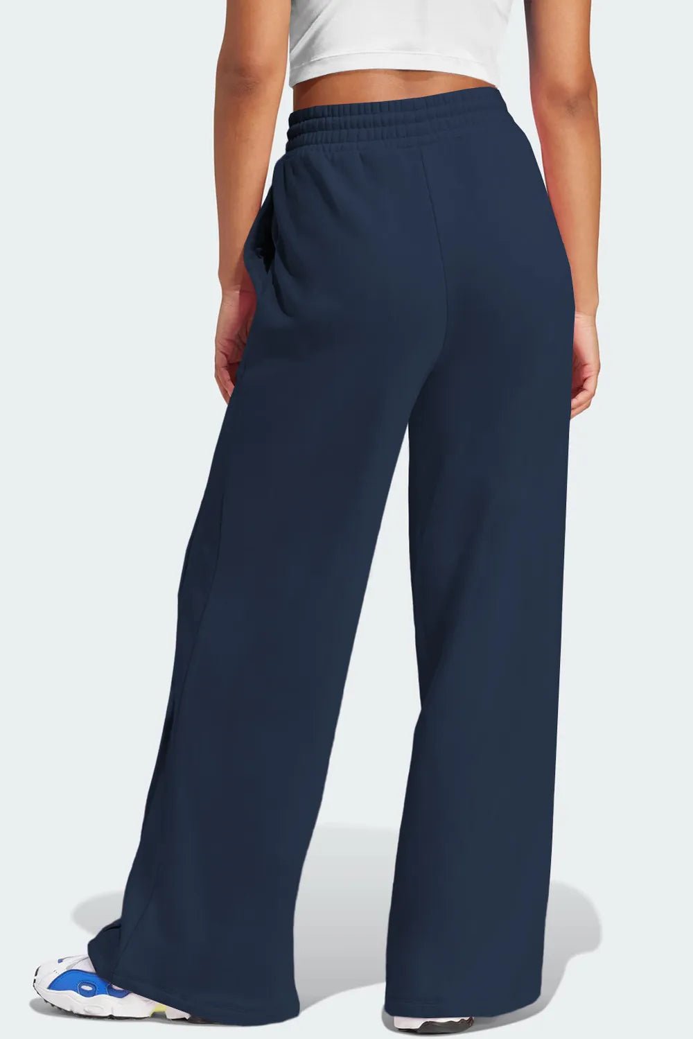 Drawstring Wide Leg Active Pants - MAD RUFFI