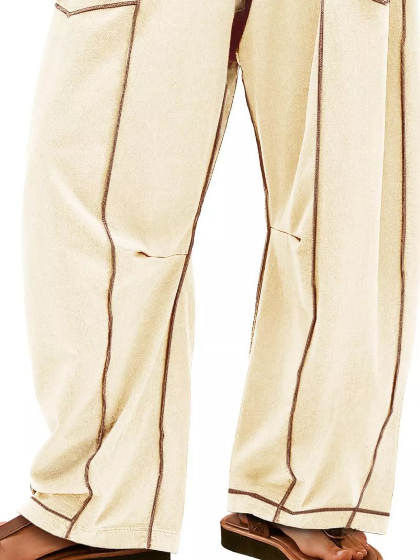Drawstring Wide Leg Pants - MAD RUFFI