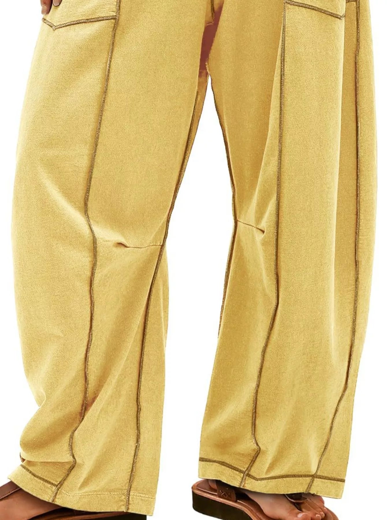 Drawstring Wide Leg Pants - MAD RUFFI