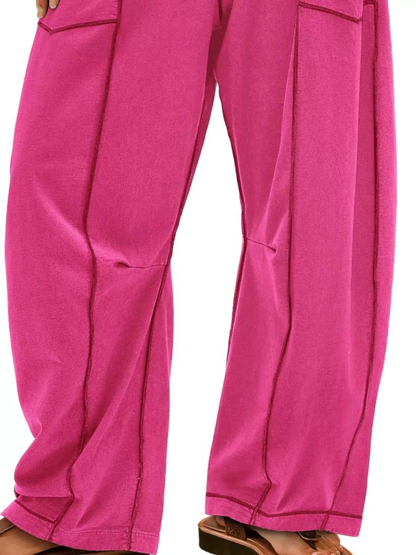 Drawstring Wide Leg Pants - MAD RUFFI