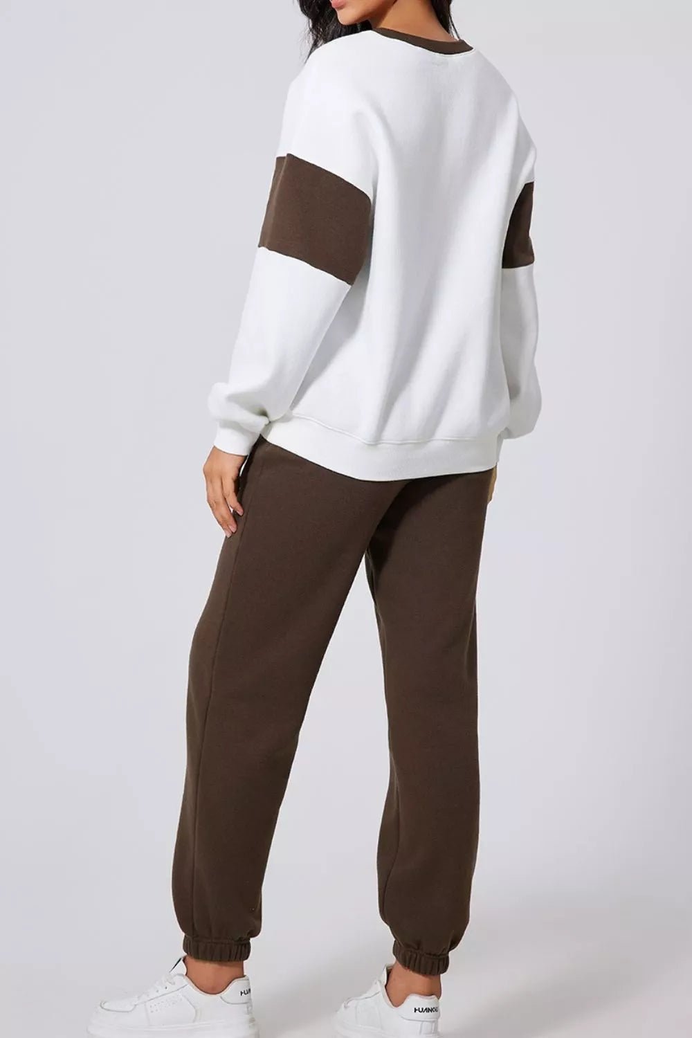 Drop Shoulder Loose Sweatshirt and Joggers Active Set - MAD RUFFI