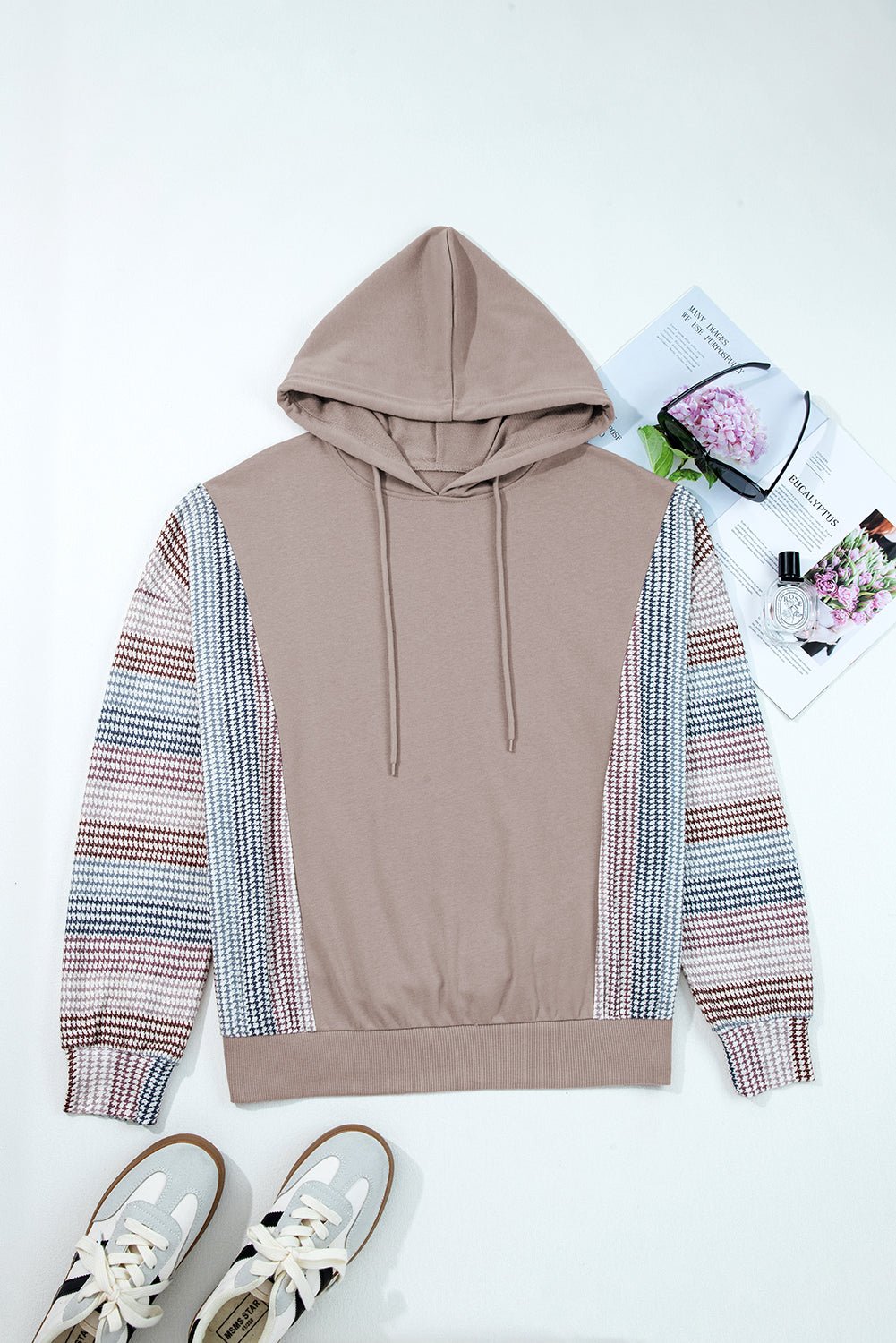 Dune Colorblock Patchwork Baggy Hoodie - MAD RUFFI