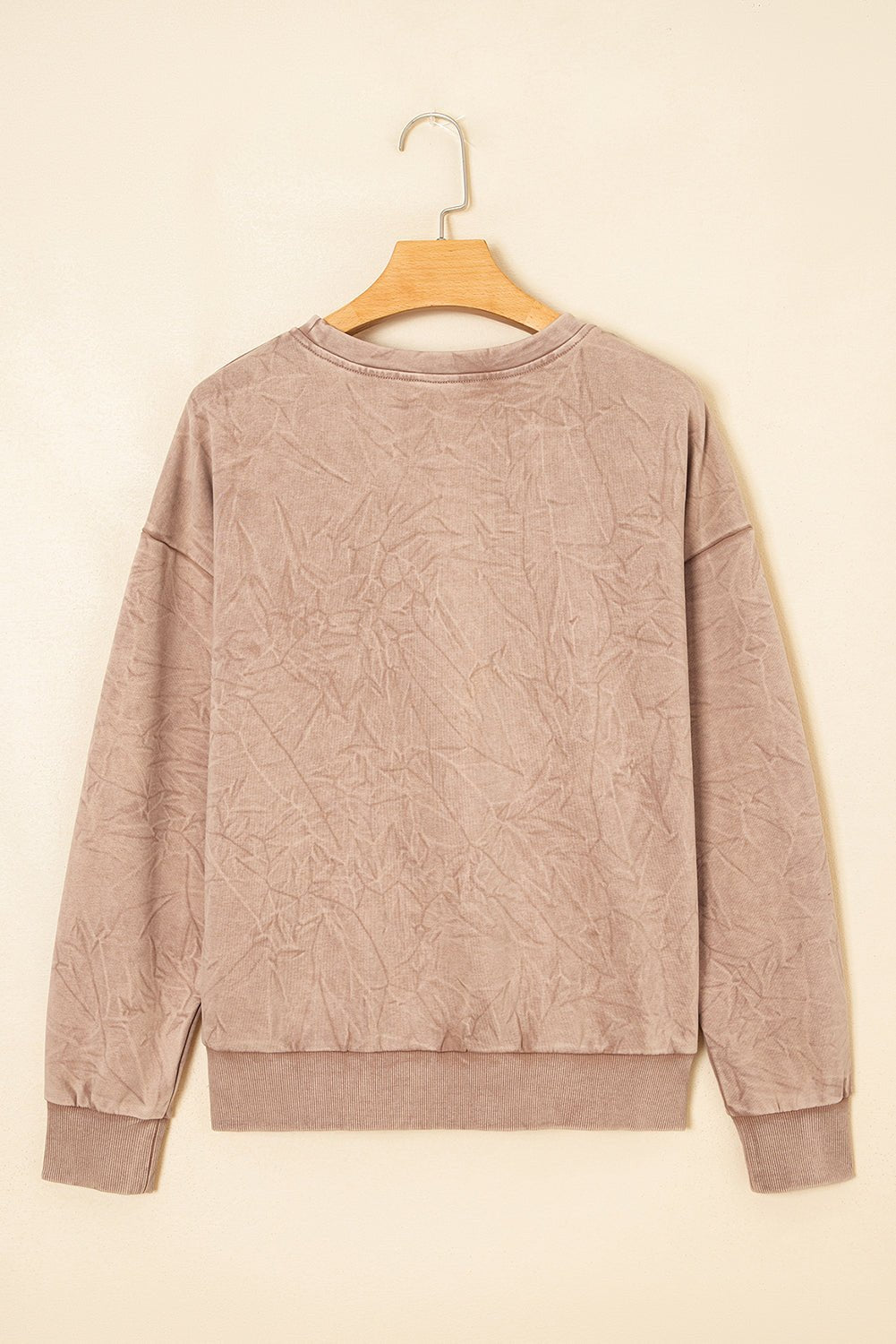 Dune saved by grace Letter Embroidery Mineral Wash Loose Sweatshirt - MAD RUFFI