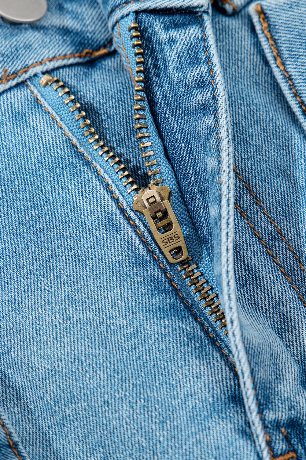 Dusk Blue Acid Washed Bowknot Details High Waist Denim Skirt - MAD RUFFI