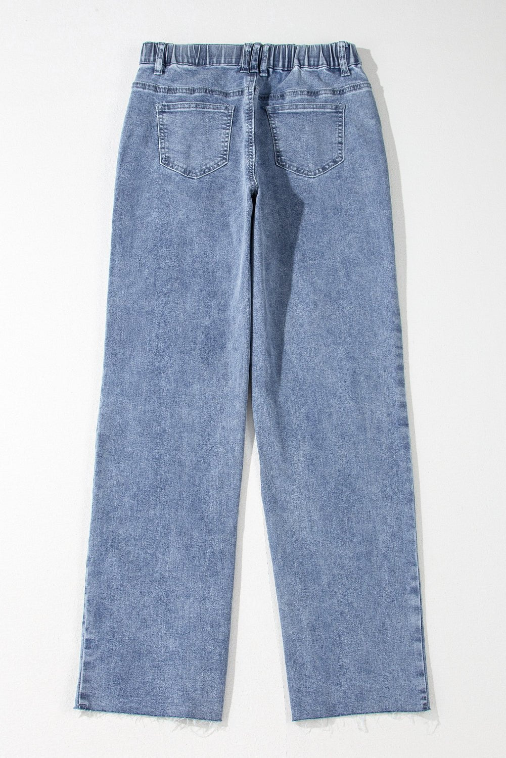 dusk blue star patched straight leg loose jeans - MAD RUFFI