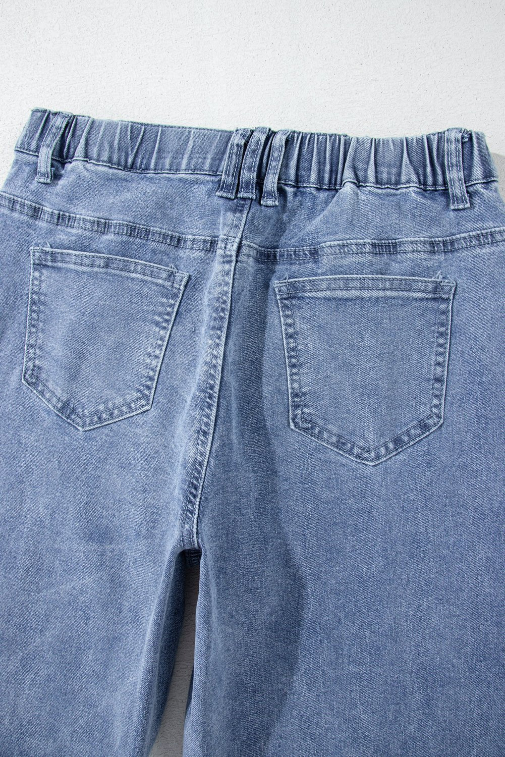 dusk blue star patched straight leg loose jeans - MAD RUFFI