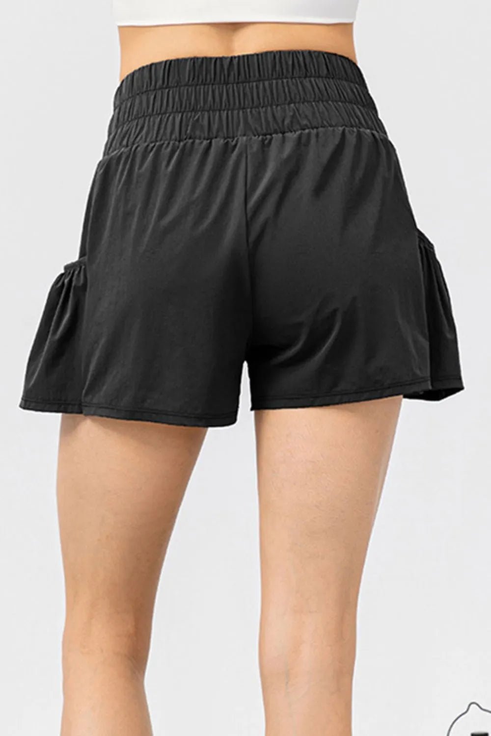Elastic Waist Pocketed Active Shorts - MAD RUFFI