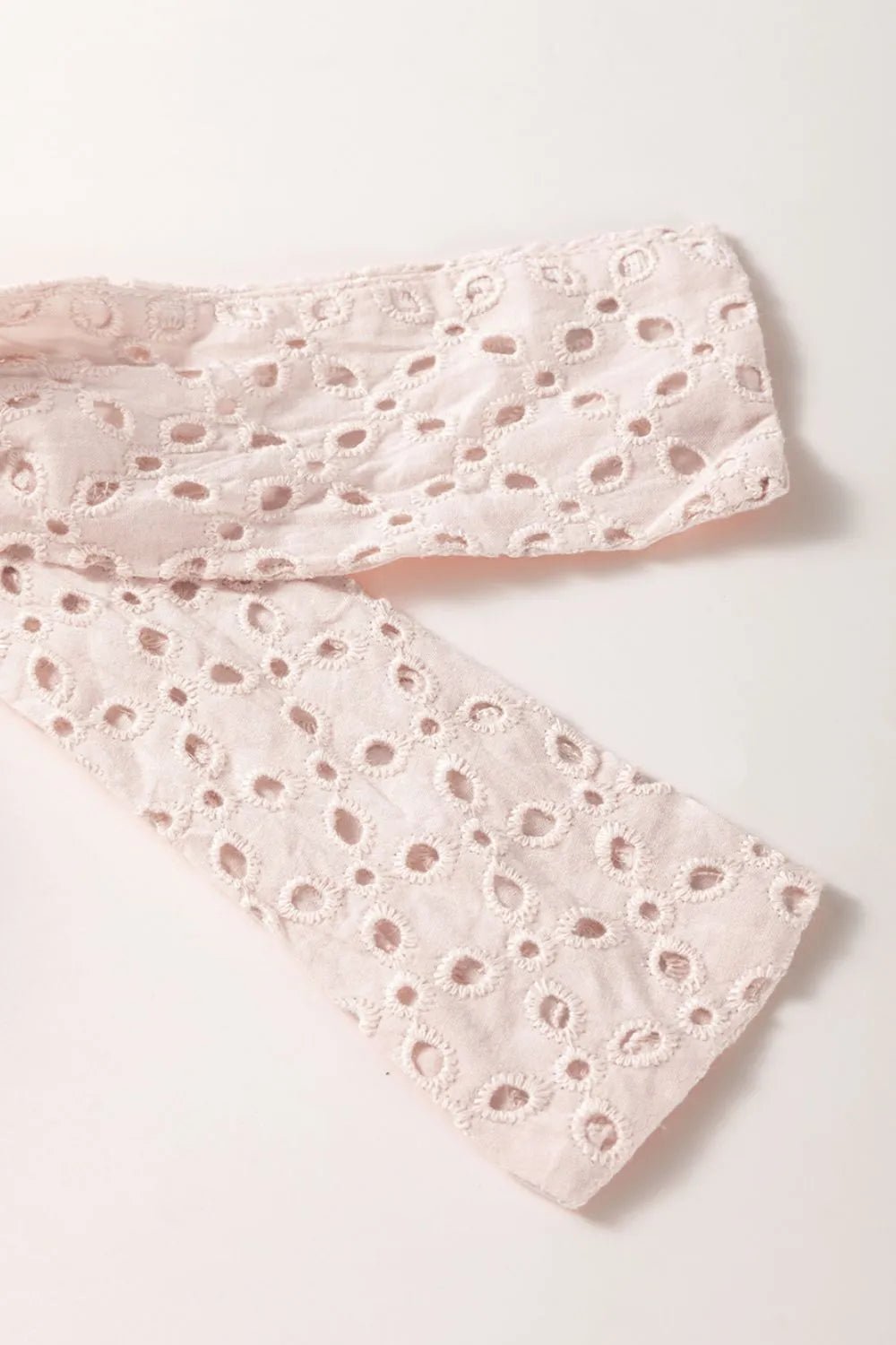 Embroidered Eyelets Ruffled Hem Sleeveless Mini Dress - MAD RUFFI