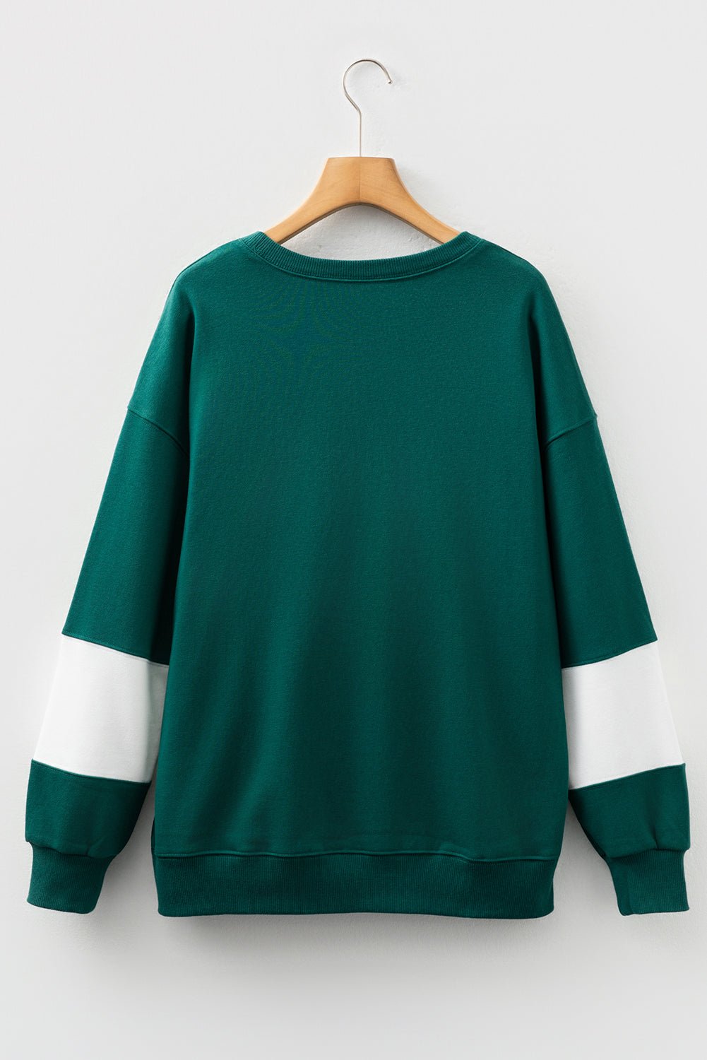 Evergreen Colorblock Drop Shoulder Baggy Sweatshirt - MAD RUFFI