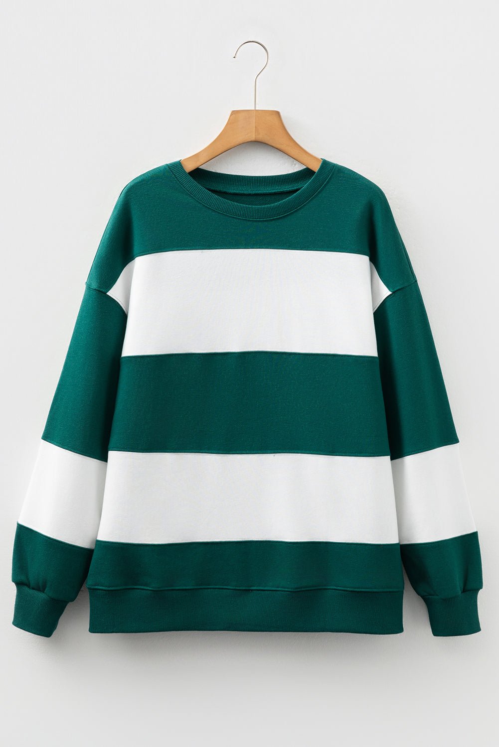 Evergreen Colorblock Drop Shoulder Baggy Sweatshirt - MAD RUFFI