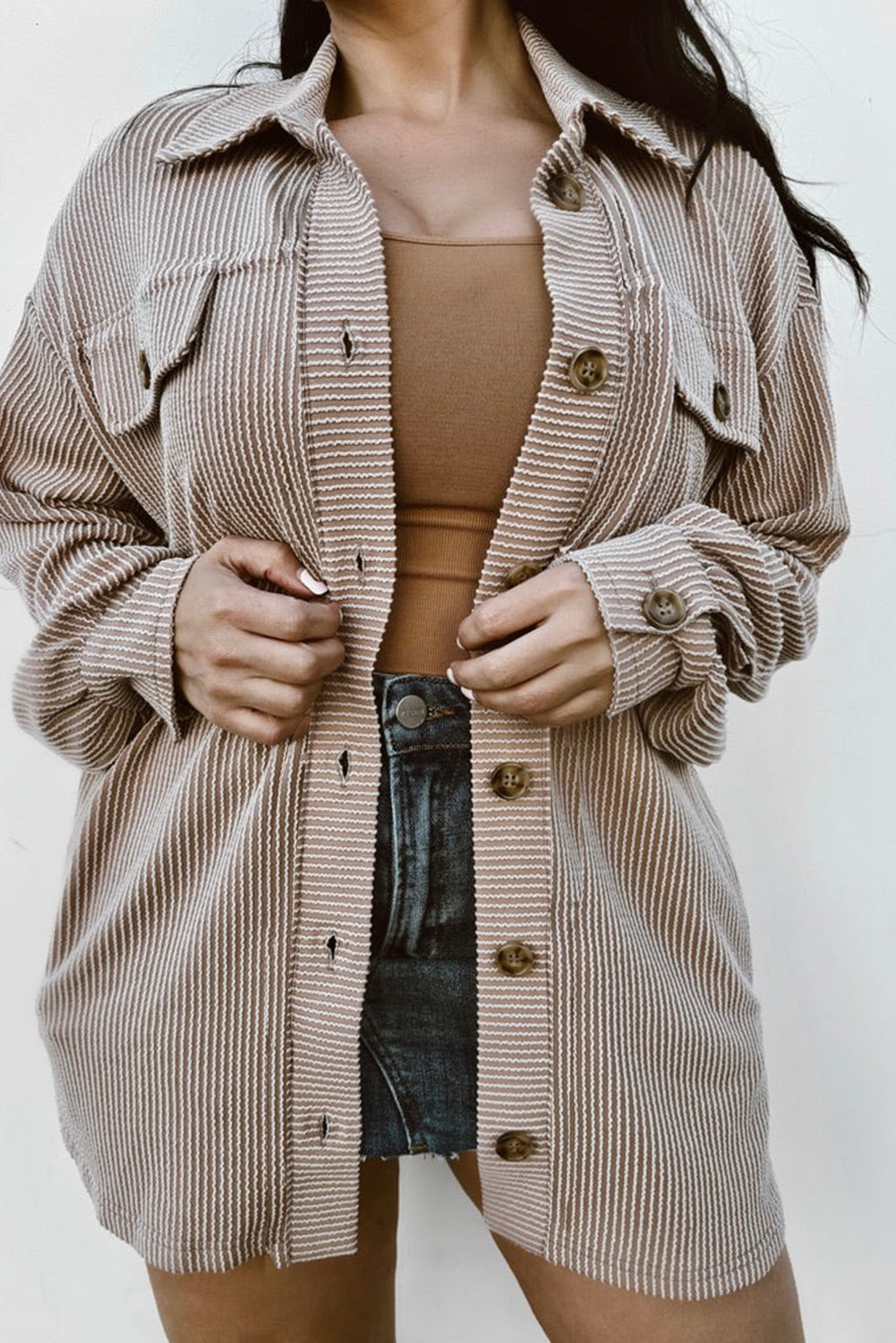 Épaule de gouttes à pointes massives gris fumé plus canne plus taille