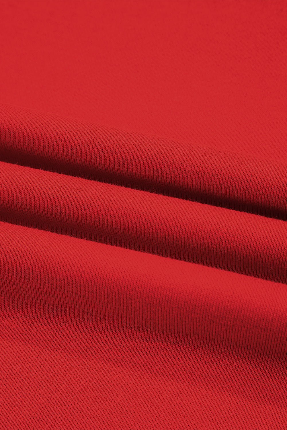 Fiery Red Preppy Striped Sleeve Loose Sweatshirt - MAD RUFFI